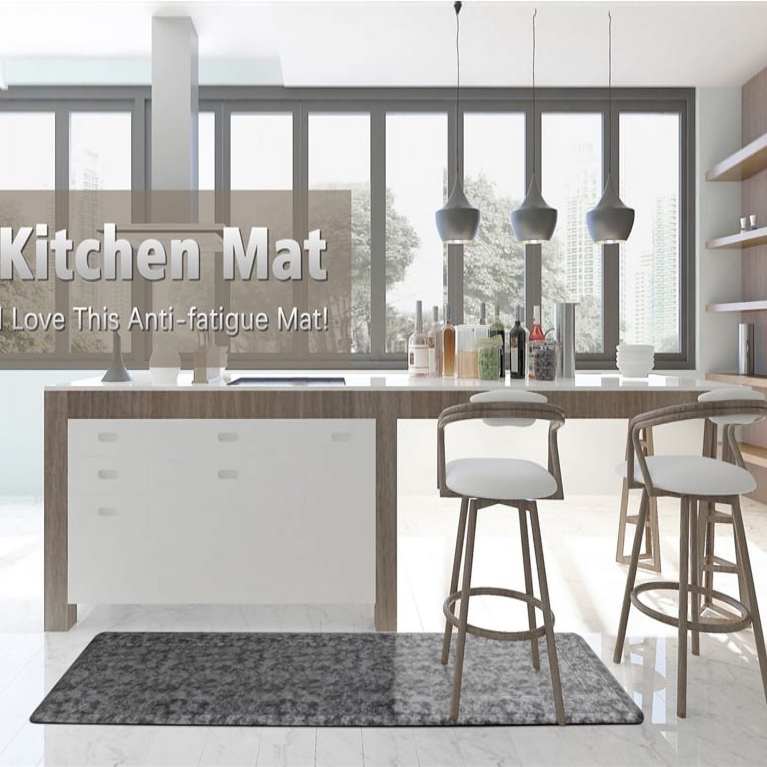 Kitchen Mat Cushioned Anti-Fatigue Kitchen Floor Mats, Thick Non-Slip –  Modern Rugs and Decor