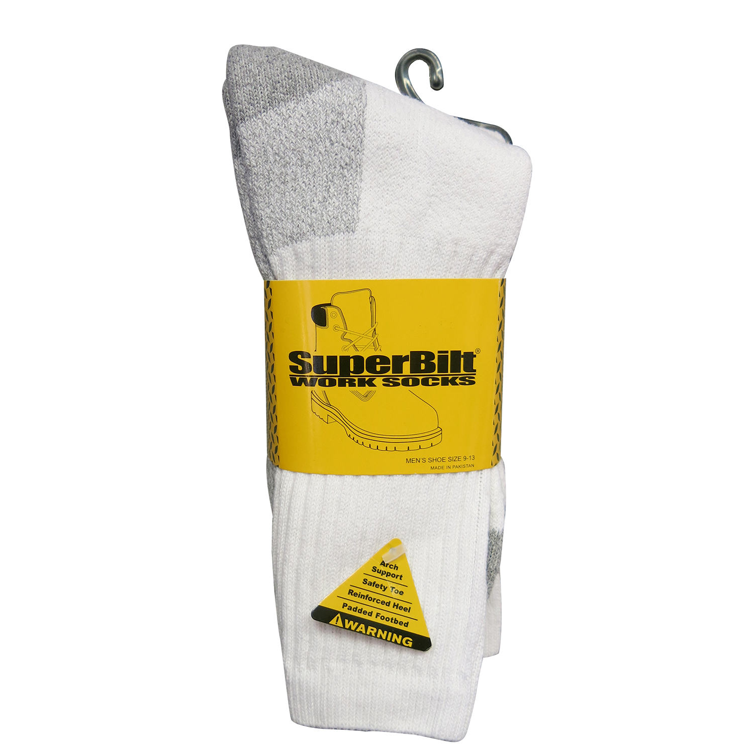 SuperBilt, Adult Mens, 3-Pack Heavey Weight Crew Socks, Sizes 10-13