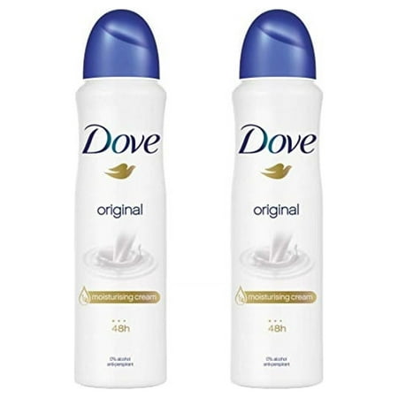 2 Pack Dove Original Antiperspirant Deodorant Dry Spray, 150ml (5.07 oz)