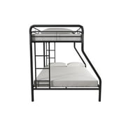 DHP Dusty Twin over Full Metal Bunk Bed with Secured Ladders, Black