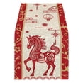 thumbnail image 2 of 2026 New Year Decorations Chinese New Year Table Mats Horse Design 2026 - Spring Festival Kitchen Dining Decor Holiday Party(F, 33×275cm), 2 of 6