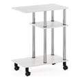 thumbnail image 1 of Pemberly Row Table d'Appoint en Forme de U pour Sofa avec Roulettes Tubes en Acier Inoxydable, 1 of 6