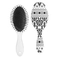 thumbnail image 2 of Boho Chic Vintage Hair Brush, Artistic Floral Paddle Comb for Wet and Dry Hair, Soft Bristles and Natural Grip, Retro Pattern for Aesthetic Lovers, 2 of 8