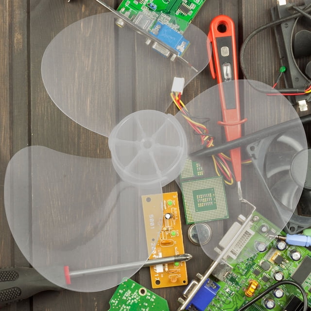 Minkissy Transparent Fan Blades for Table Fan Plastic Replacement Part Simple Installation