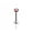 Red, variant on Flat Back Labret internally threaded Surgical steel Prong setting CZ jewel 16G