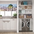 thumbnail image 5 of LALILO Kitchen Curtain Valance Castle Light Sakura Rod Pocket Window Curtain 52"x 18" Set of 2, 5 of 7