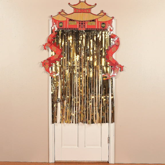 Fun Express Dragon Door Curtains for Chinese New Year - 3 ft x 6 ft, 1 Panel