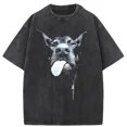 thumbnail image 5 of Men Gothic Letter Dog Printed T-Shirt Hip Hop Streetwear Punk Summer Vintage Washed Oversized T Shirts Tops men clothing, 5 of 6