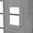 thumbnail image 3 of Twin Size House Loft Bed With Ladder in Gray - Sturdy Pine Wood Construction, 3 of 15