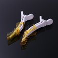 thumbnail image 1 of Juego de 10 pinzas para el pelo de salón de plástico, pinzas para el pelo de cocodrilo para peluquería (amarillo), 1 of 8