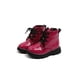 thumbnail image 4 of Ferndule Botas de combate para niñas pequeñas Botines de cuero de PU con cordones y cremallera Cómodos botines de moda, 4 of 6