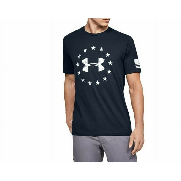 Under Armour Freedom Logo Tee Iconic Mens American Flag T-Shirt Size S M L