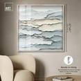 thumbnail image 4 of Folded Horizon Shadowbox Print Mint Abstract Art by Art Remedy, Blonde Frame, 40 x 40, 4 of 6