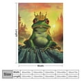 thumbnail image 4 of Nawypu  Animal Soft Flannel Throw Blanket, Frog Prince with Golden Yellow Crown on Rocks Soul Mates Illustration, Cozy Plush for Indoor and Outdoor Use,  Yellow Green, 4 of 6