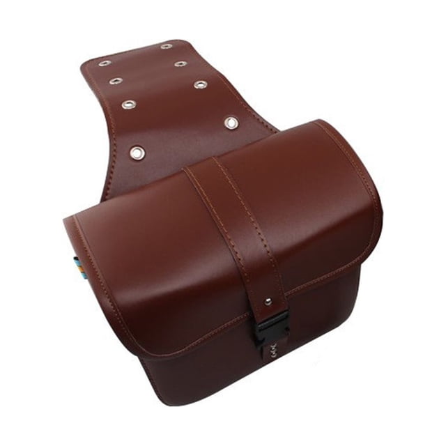 Speravity 1 par de bolsas de cuero PU para sillín de motocicleta, portátil, desmontable, impermeable, Color sólido, almacenamiento elegante, bolsa para Accesorios para motos Marrón Speravity VI016886-02
