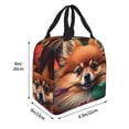 thumbnail image 2 of Yiaed Colorful Leaf Chihuahua Print Insulated Lunch Bag Reusable Cute Tote Lunch Box, Leakproof Cooler Lunch Bags for Work Office Travel School Picnic, 2 of 5