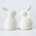 thumbnail image 5 of 5 Inch Ceramic White Rabbit - Easter Bunnies Porcelain Modern Art Home Decoration, Weddings Crafts Gift, Easter Bunny Rabbits, Easter Decorations for Home Mothers Day Decorations, 5 of 10
