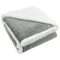 thumbnail image 6 of Tirrinia Sherpa Throw Couch Blanket, Super Soft TV Blanket, Grey, 50'' x 60'', 6 of 6