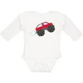 thumbnail image 3 of Inktastic Red Monster Truck Action Boys or Girls Long Sleeve Baby Bodysuit, 3 of 5