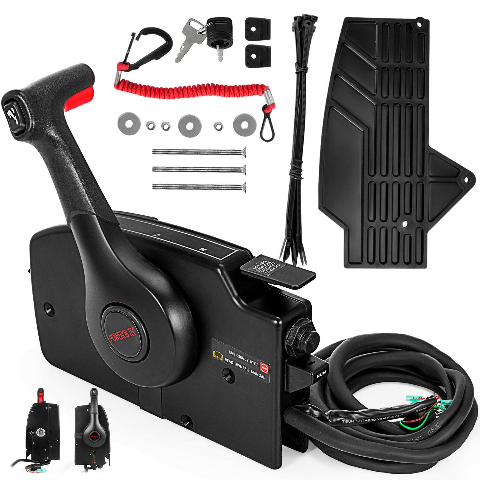 Remote Control fits 1993 /& Higher Mercury Mount Outboard with 8 Pins 40HP /& Up