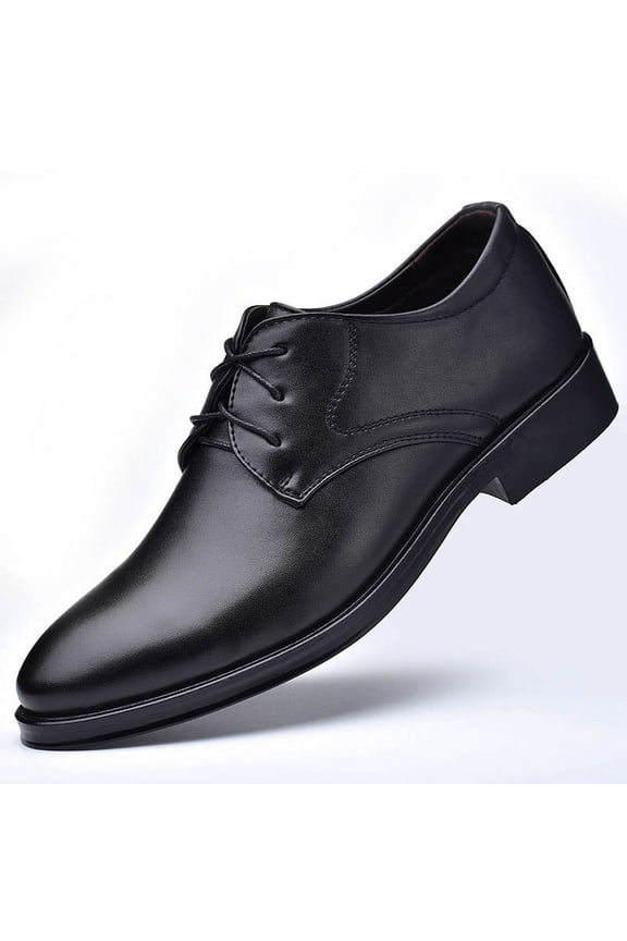 Men's Dress Shoes Classic Modern Formal Business Oxford Casual Comfortable Tuxedo Leather Lace Up Derbys Shoes Size 11