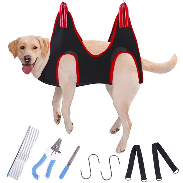 Juego de hamacas de belleza para perros y gatos pequeños, tijeras de belleza para perros y gatos (L, rojo) Sincero Electrónica