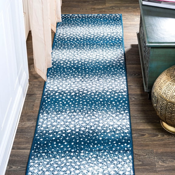 JONATHAN Y SAFARI 2 x 10 Runner Rug, Antelope Animal - Navy/Cream, SAF100E-210