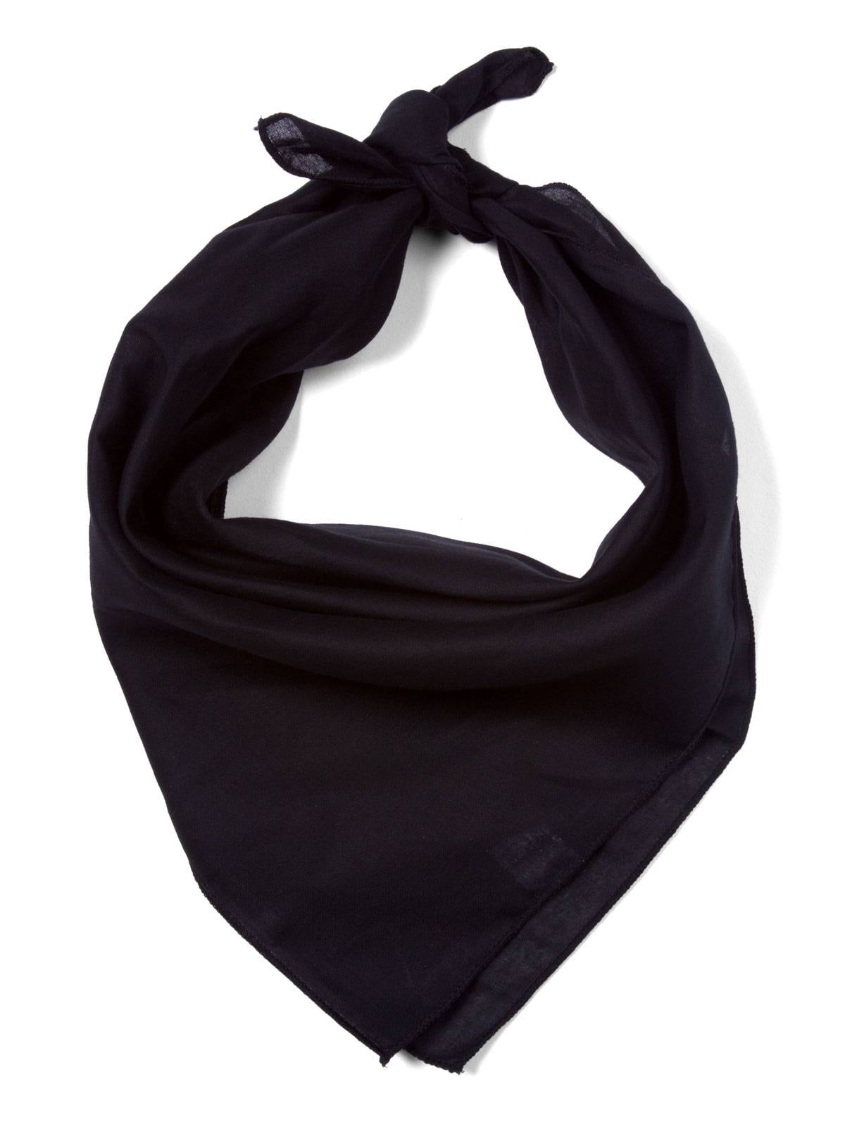 Plain BLACK cotton Bandana scarf by Girlyshop