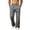 Brown, variant on Horizontal Striped Wide Leg Lounge Pants Uniform Line Stripe Pattern Elastic Waistband Deep Side Pockets Loose Fit Mens Casual Full Length Trousers Blue S