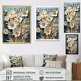 thumbnail image 4 of Designart "Zen-Like Flower Garden In Beige And Blue II" Plants Floater Framed Canvas Prints, 4 of 5