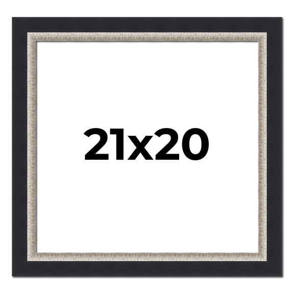21x20 Frame Black Real Wood Picture Frame Width 2.25 Inches | Interior Frame Depth 0.5 Inches |
