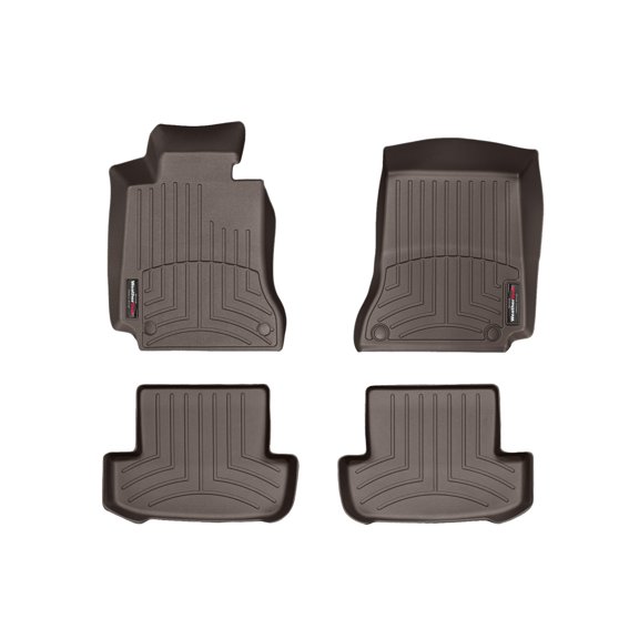 WeatherTech Custom Fit FloorLiners compatible with 2015-2016 Mercedes E-Class - 1st & 2nd Row (2-pc. Rear Liner), Cocoa