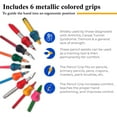 thumbnail image 4 of The Pencil Grip Metallic, Universal Ergonomic Training Gripper for Righties and Lefties, 6 Count Assorted Colors (TPG-11806), 4 of 7
