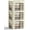 Beige, variant on 3 Openings Clothes Storage Bins with Metal Frame, Foldable Storage Bin for Clothes, Clothing Storage Bins with Lid, Linen Storage Box With Clear Window＆ Zippers＆ Durable Handles.(3 Pcs,Beige,40L)