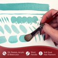 thumbnail image 3 of Silver Brush Limited 5519S Silver Mop - Pincel ovalado blanco para óleo, acrílico y acuarela, mango corto, tamaño 1", 3 of 5