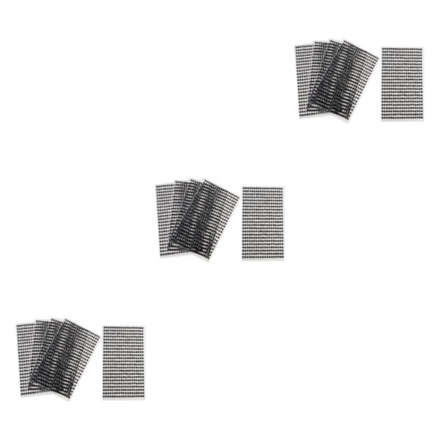VONKY 5 Pcs Dazzling Crystal Rhinestone Gem Decorative Stickers 3mm Black 4mm 5 Pcs 3Set