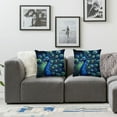 thumbnail image 3 of GOSMITH Vintage Peacock Feather Short Plush Pillowcase Set of 2 for Car Couch Bedroom White, 3 of 6