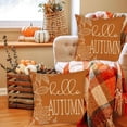 BCMMKLPP Fall Pillow Covers 18 x 18 Inch Autumn Pumpkin Maple Leaves