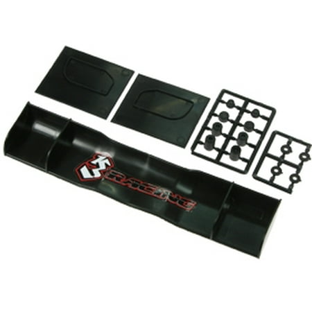 Gas Touring Car - Integy RC Toy Model Hop-ups 3RAC-WG195/BL 3Racing 195mm PP Side Wings For 1/10 Gas Power Touring Car - Black