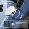 thumbnail image 7 of Allytechgroup Magnetic Case for Samsung Galaxy Z Fold 7, Ring Holder Kickstand Hybrid Compatible with Magsafe & Car Mount Anti-Scratch Phone Case Cover for Women Men, Blue, 7 of 7