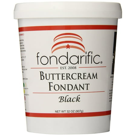 Fondarific Buttercream Fondant Black, 32 ounces (Best Buttercream For Fondant)