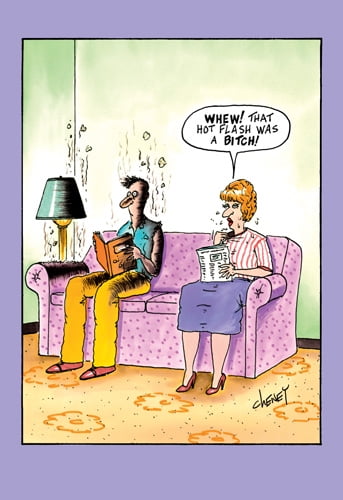 Nobleworks Hot Flash Funny / Humorous Tom Cheney Birthday Card