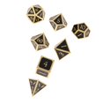 thumbnail image 4 of MERIGLARE 7Pcs Polyhedral Dice RPG Board Table Game Dices - Black, 16mm, 4 of 7