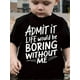 thumbnail image 1 of Cool Boys' Graphic Letter Print T-Shirt, Stylish Boring Me Casual Pullover Top, Boys' Patchwork Short-Sleeve T-Shirt., 1 of 6