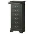 thumbnail image 3 of Glory Furniture Louis Phillipe 7-Drawers Bedroom Lingerie Chest in Black, 3 of 3
