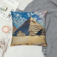thumbnail image 2 of Orinice Pyramid Desert Sky Graphic Decorative Cushion Throw Pillow Cover | Home Couch Living Room Bed Sofa | Pillow Case 22x22in, 2 of 5