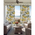 thumbnail image 6 of Summer Lemon Blackout Curtains for Bedroom Living Room Darkening Curtains 63 Inches Long Modern Green Botanical Leave Window Curtain 2 Panels Set Insulated Window Treatment Grommet Drapes 42"x63", 6 of 9