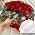 thumbnail image 4 of Full Size Fitted Sheet Set - Red Snowman Christmas 3 Piece Bedding Sets 16" Deep Pocket Fitted Sheet with 2 Pillowcases, Xmas Tree Snowflake Winter Birds Brushed Microfiber Hotel Luxury Bed Sheets, 4 of 9