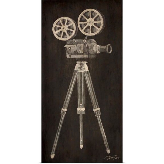 Great BIG Canvas | Rolled Gina Ritter Poster Print entitled Now Showing Projector Stand