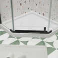 thumbnail image 5 of BARONAGE 34.75" W x 72" H Frameless Pivot Tub Door , 1/4" (6mm) Tempered Glass, Neo-Angle Pivot Shower Enclosure Water Repellent  Shower Door，Matte Black, 5 of 13